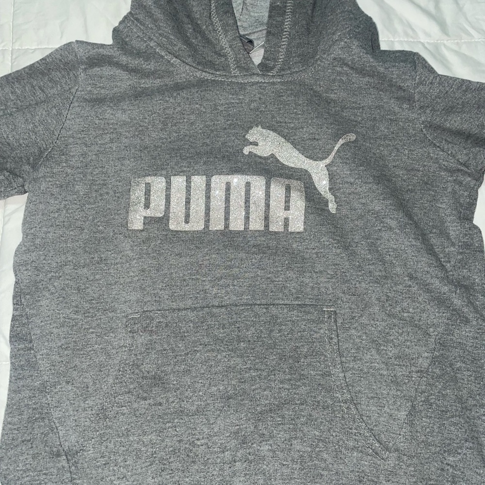 Youth girls pull over puma hoodie